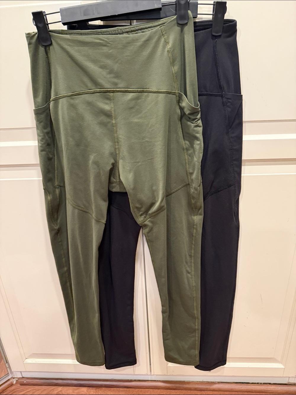 Thinx Period Leak Proof Leggings - Olive Green and Black- Lot of 2
